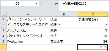 Result in Excel