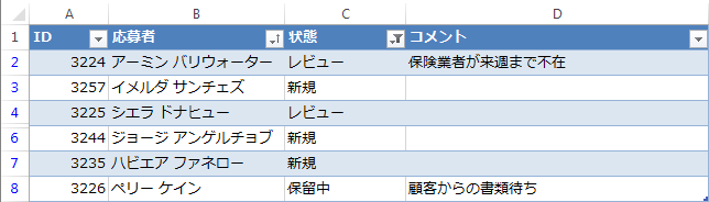 Result in Excel